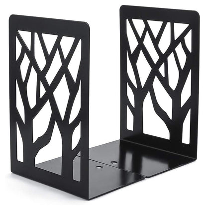 1 Pair Metal Book Ends Premium Decorative Bookend Books Magazines Shelves, Non-slip Book Holder Stoppers Organizers