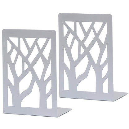 1 Pair Metal Book Ends Premium Decorative Bookend Books Magazines Shelves, Non-slip Book Holder Stoppers Organizers