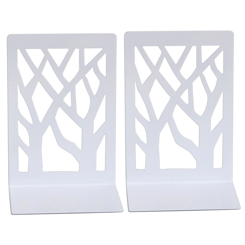 1 Pair Metal Book Ends Premium Decorative Bookend Books Magazines Shelves, Non-slip Book Holder Stoppers Organizers