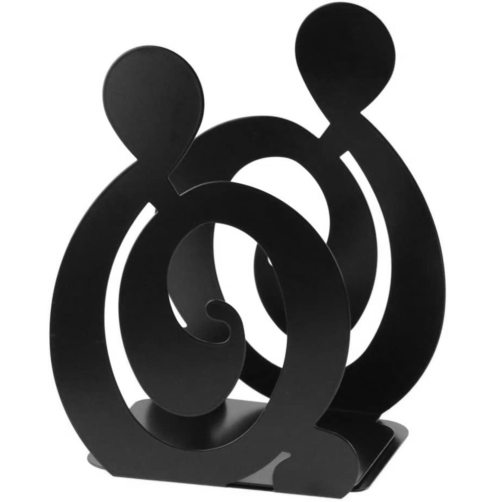 1 Pair Metal Book Ends Bookends Musical High Note Shape Book Stand Holder Desktop Storage Holder