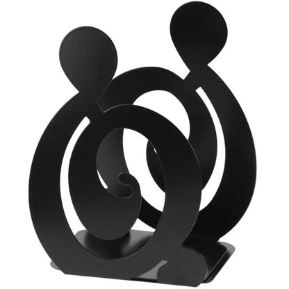 1 Pair Metal Book Ends Bookends Musical High Note Shape Book Stand Holder Desktop Storage Holder