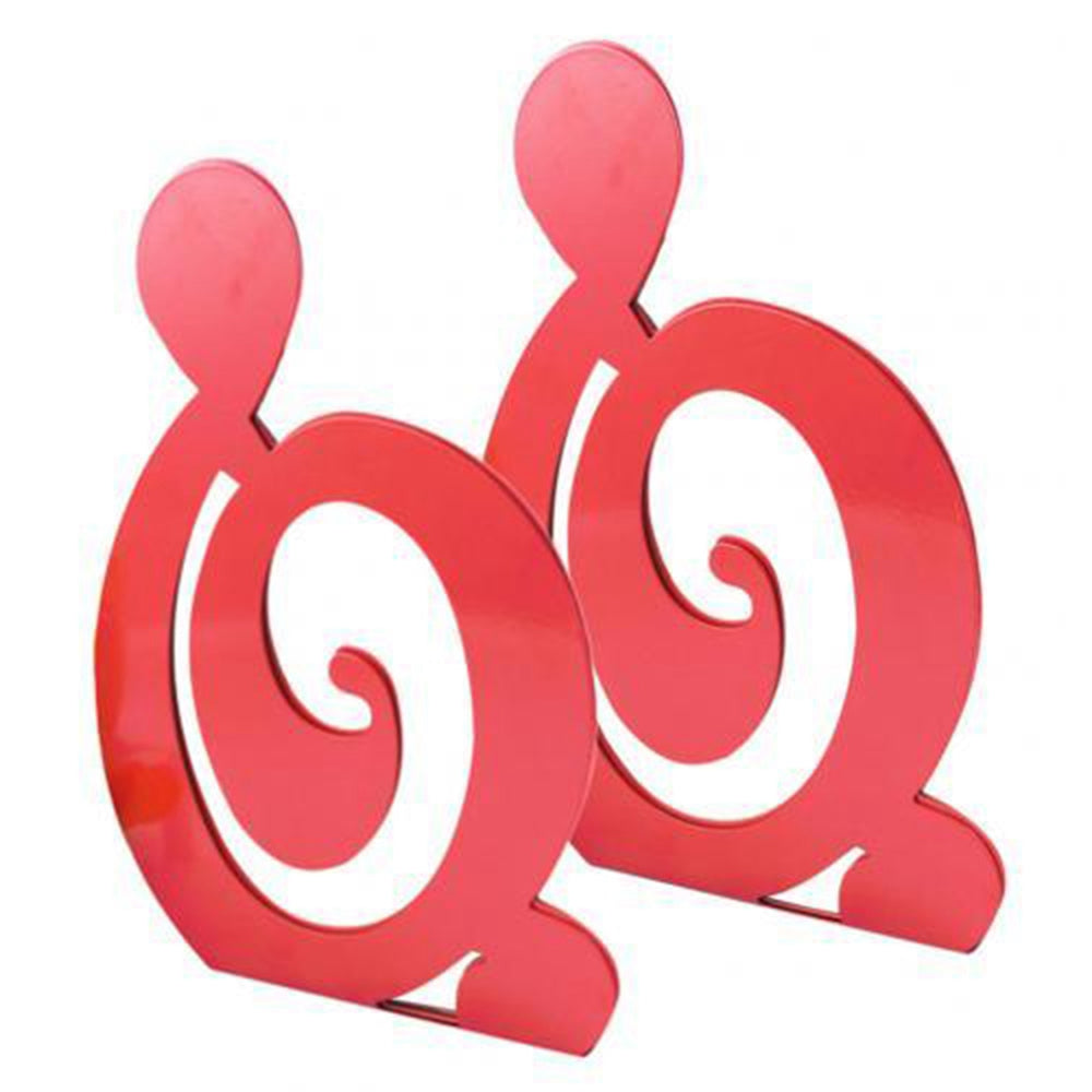 1 Pair Metal Book Ends Bookends Musical High Note Shape Book Stand Holder Desktop Storage Holder
