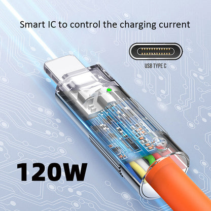 UC-003-0R-2.0M 2m USB Type C to USB-C 120W Fast Charge Cord Ultra Soft Liquid Silicone Data Cable