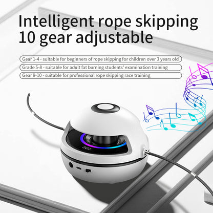 002 Automatic Electric Skipping Rope Machine LED Light Bluetooth Music Smart Electronic Counting Jump Rope Machine