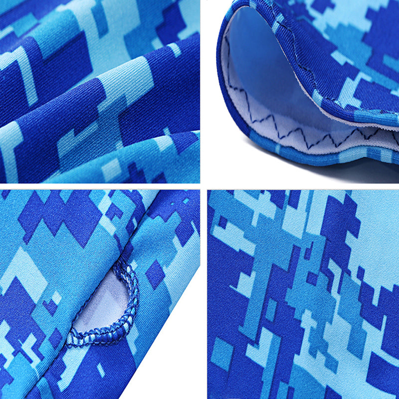 1 Pair Men Women Summer Outdoor Sports Anti-UV Ice Silk Arm Sleeves Half Finger Gloves with Thumb Hole