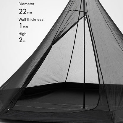 BLACKDOG BD-ZP003 Outdoor Portable Tent Hexagonal Pyramid Folding Tent Large Space Nature Hiking Camping Tourist Dinner Picnic Tent for 3-4 People
