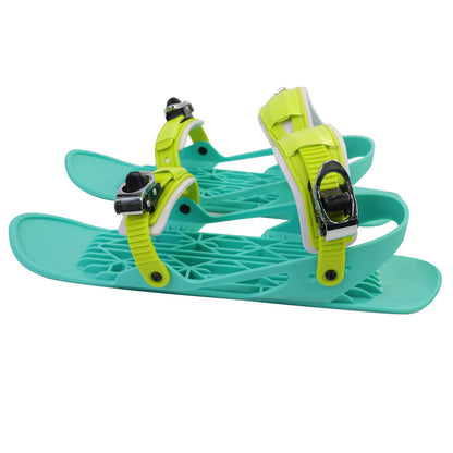 1 Pair Kids Ski Skates Ski-board Shoes Adjustable Mini Snowboard Shoes Children Outdoor Winter Sports Walking Skiing Shoes