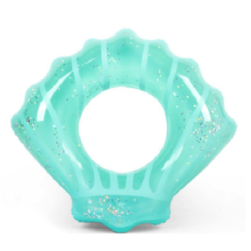 100*110cm PVC Swim Ring Inflatable Sequins Shell Shape Water Float for Children Adults