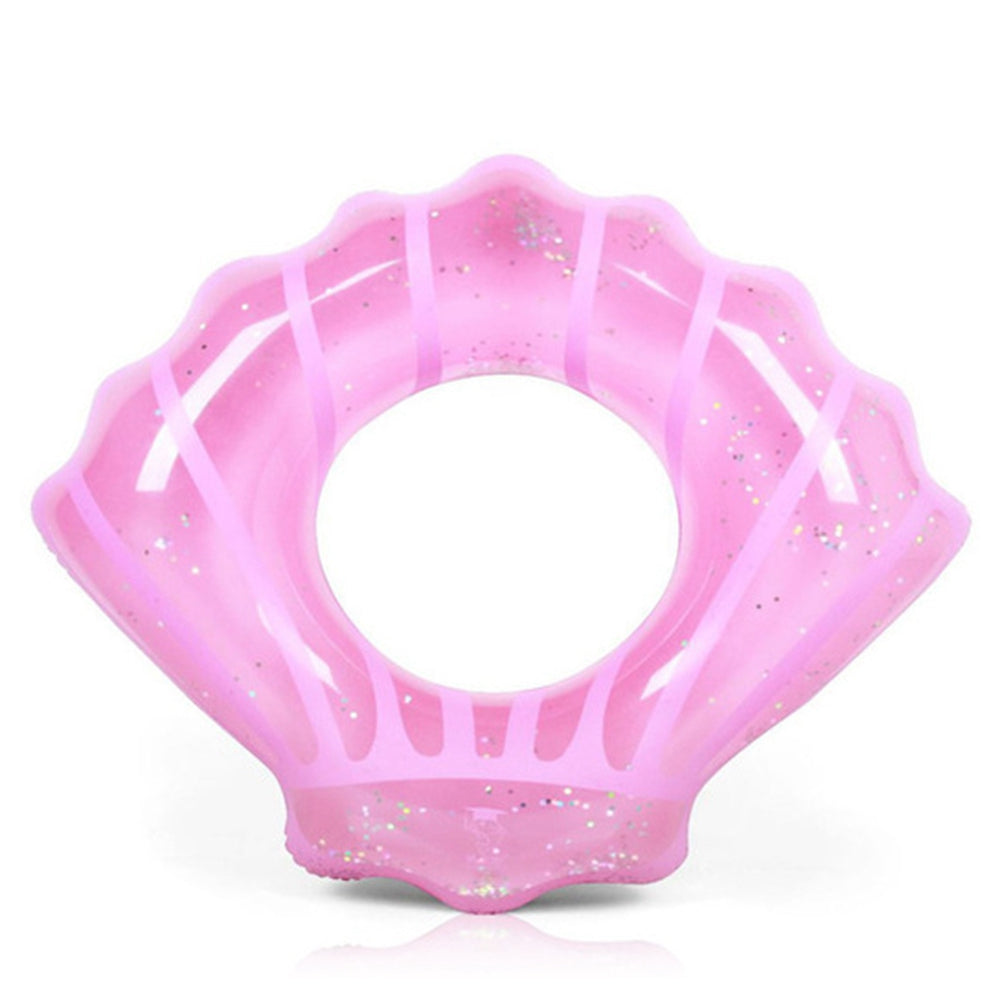 100*110cm PVC Swim Ring Inflatable Sequins Shell Shape Water Float for Children Adults