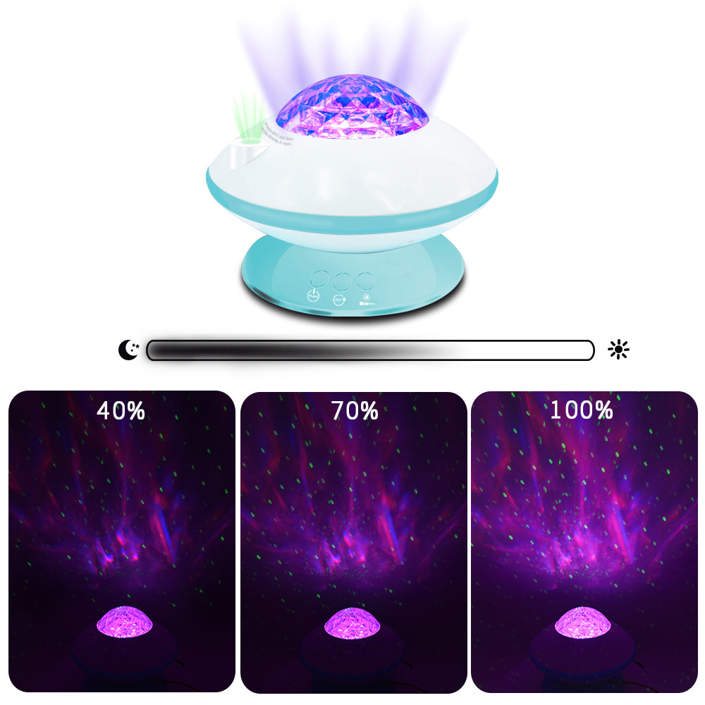 012-2081 LED Starry Sky Projector Ocean Wave 360Â° Rotatable Night Light Room Party Decor