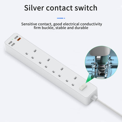 WIWU U02 Power Strip PD 20W Fast Charging Desktop Charging Station with USB A and USB C Ports, UK Plug