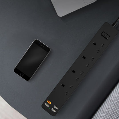 WIWU U02 Power Strip PD 20W Fast Charging Desktop Charging Station with USB A and USB C Ports, UK Plug