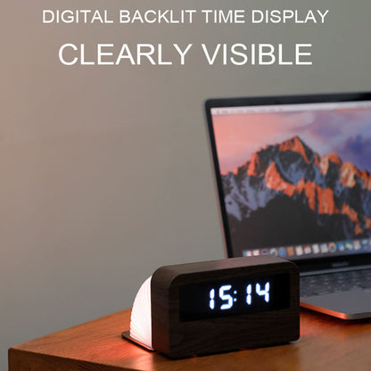 Y1 Creative Book-shaped Light Alarm Clock Time Display USB Rechargeable Smart Alarm Clock
