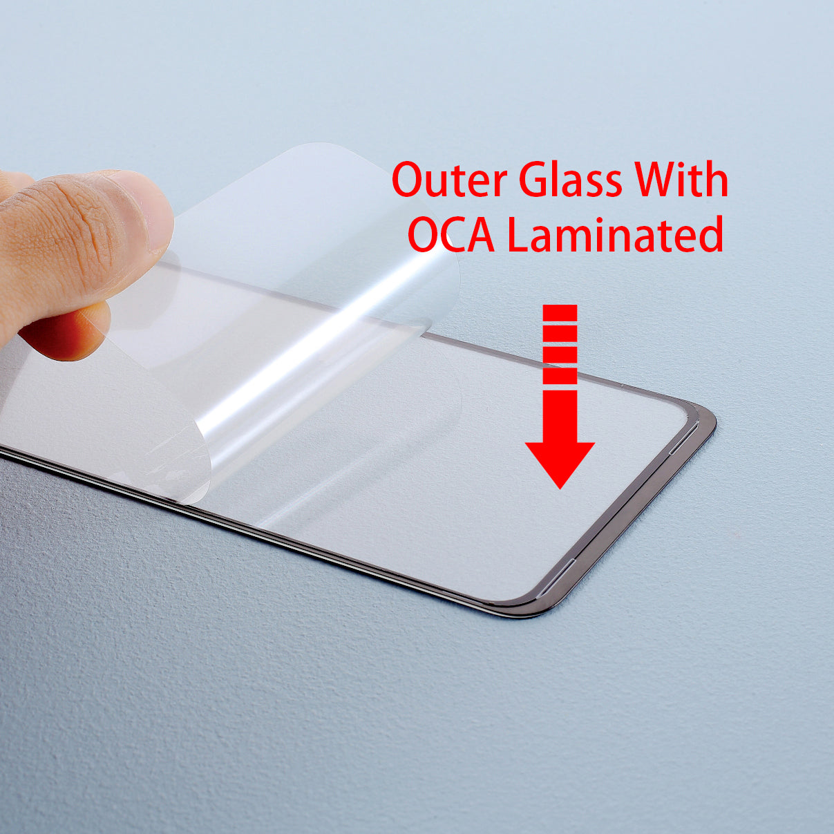 Screen Glass Lens + OCA Adhesive Replace Part for Oppo A11 2019 PCHM10 PCHT10 - Black