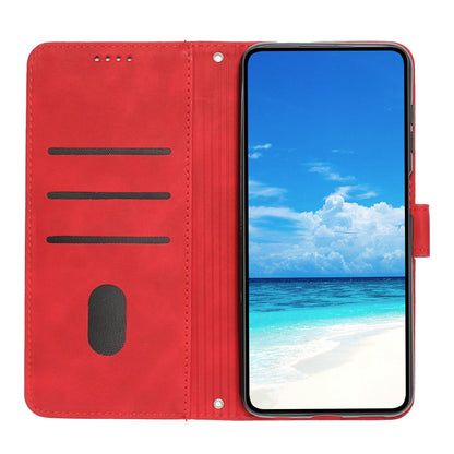 Heart Shape Imprinted Leather Case for Motorola Moto G50 4G, Skin-touch Stand Wallet Drop-proof Phone Cover