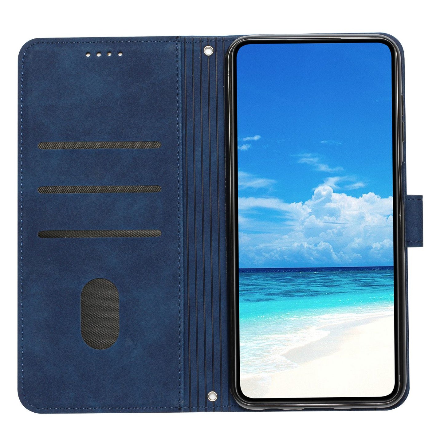 Heart Shape Imprinted Leather Case for Motorola Moto G50 4G, Skin-touch Stand Wallet Drop-proof Phone Cover