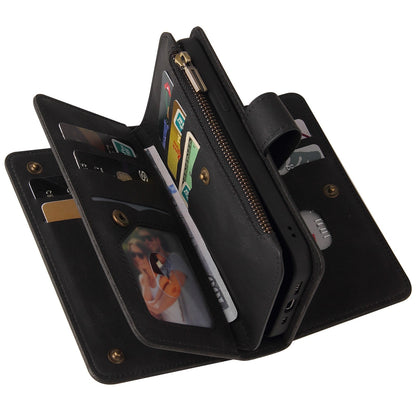 For Xiaomi Redmi 10 Prime+ 5G / Redmi 10 5G / Redmi Note 11E 5G KT Multi-Functional Series-2 Skin-touch Feeling Flip Wallet Leather Case with Multiple Card Slots Zipper Pocket
