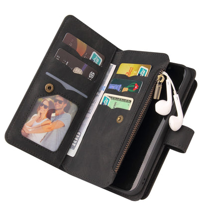 For Xiaomi Redmi 10 Prime+ 5G / Redmi 10 5G / Redmi Note 11E 5G KT Multi-Functional Series-2 Skin-touch Feeling Flip Wallet Leather Case with Multiple Card Slots Zipper Pocket