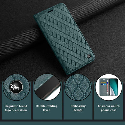 For vivo Y30 /  Y20 / Y20i / Y20s / iQOO U1x / Y20G / Y20 2021 / Y11s / Y12a / Y12s 2021 / Y30g / Y20A Shockproof Flip Wallet Case with Rhombus Pattern