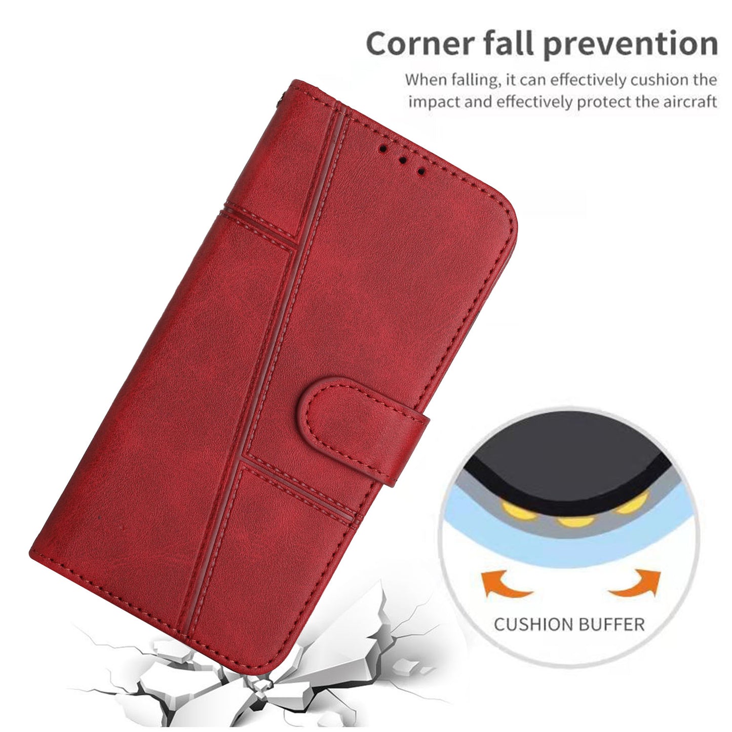 For Xiaomi Poco M4 5G Mobile Phone Case Bag Simple Style Imprinted Stitching Stand PU Leather Phone Cover Wallet with Strap