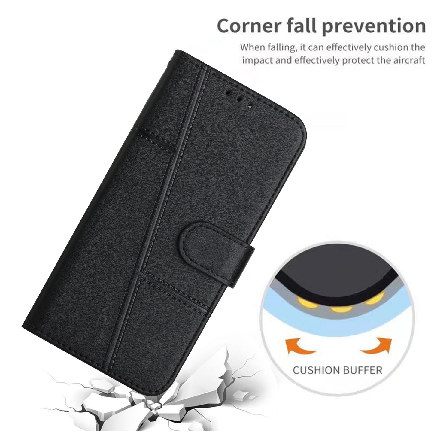 For Xiaomi Poco M4 5G Mobile Phone Case Bag Simple Style Imprinted Stitching Stand PU Leather Phone Cover Wallet with Strap