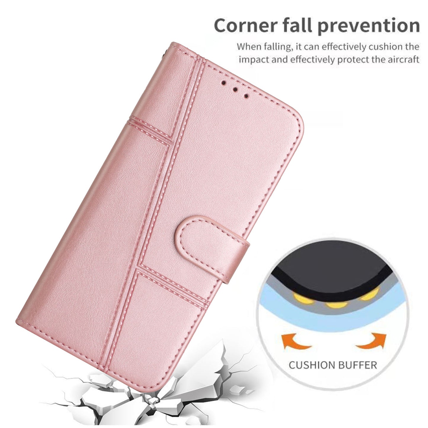 For Xiaomi Poco M4 5G Mobile Phone Case Bag Simple Style Imprinted Stitching Stand PU Leather Phone Cover Wallet with Strap