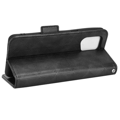 For Oppo Find X5 Pro 5G Triangle Pattern Imprinted Magnetic Phone Case Stand Wallet Style Anti-fall Leather Shell with Strap