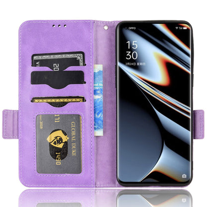 For Oppo Find X5 Pro 5G Triangle Pattern Imprinted Magnetic Phone Case Stand Wallet Style Anti-fall Leather Shell with Strap