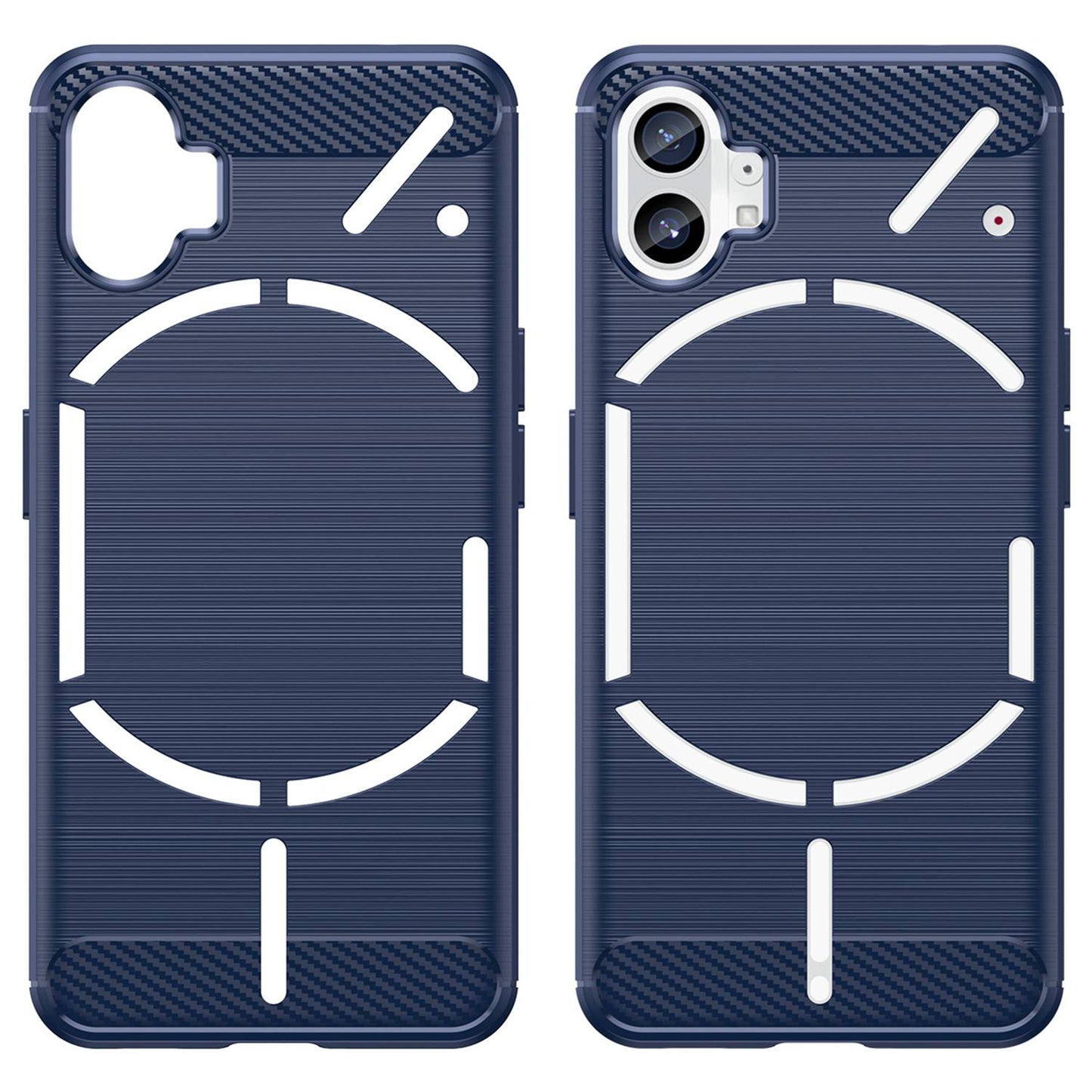 Brushed Phone Case for Nothing phone (1) 5G, Carbon Fiber Texture Anti-scratch Soft TPU Back Cover