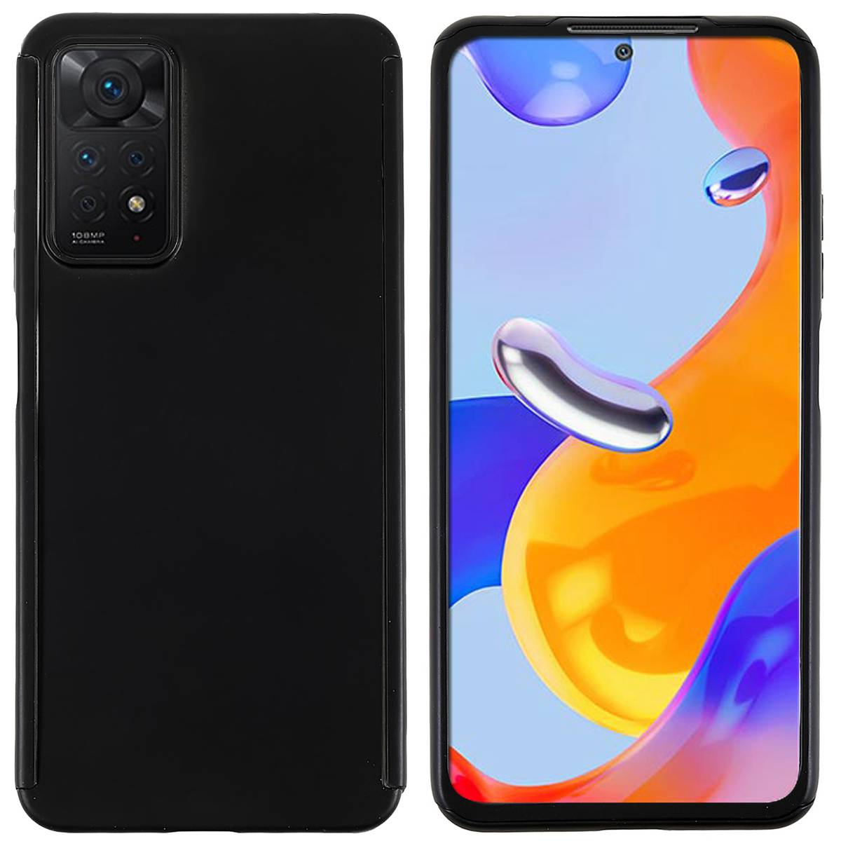 For Xiaomi Redmi Note 11 Pro 4G (MediaTek)  /  Note 11 Pro 5G (Qualcomm)  /  Note 11 Pro+ 5G Phone Case Shockproof Slim Cover with Tempered Glass Screen Protector