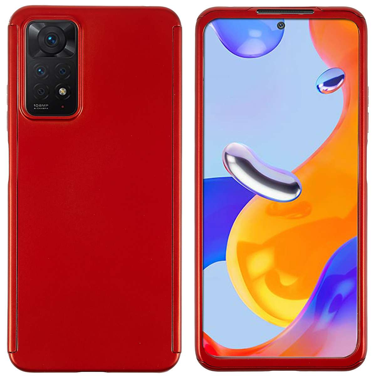 For Xiaomi Redmi Note 11 Pro 4G (MediaTek)  /  Note 11 Pro 5G (Qualcomm)  /  Note 11 Pro+ 5G Phone Case Shockproof Slim Cover with Tempered Glass Screen Protector