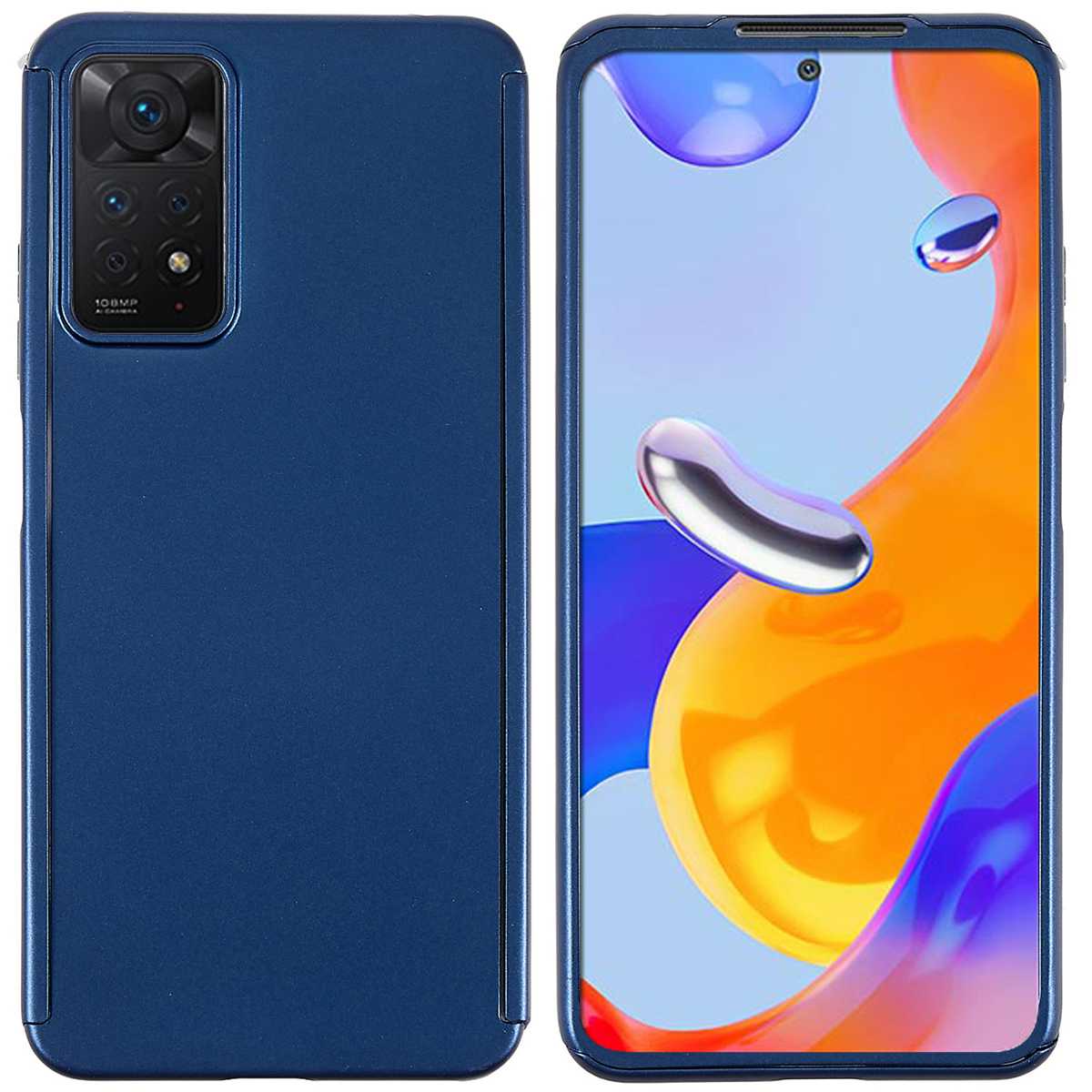 For Xiaomi Redmi Note 11 Pro 4G (MediaTek)  /  Note 11 Pro 5G (Qualcomm)  /  Note 11 Pro+ 5G Phone Case Shockproof Slim Cover with Tempered Glass Screen Protector