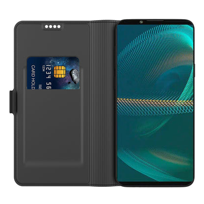 For Sony Xperia 1 II PU Leather Flip Case Double Magnetic Clasp Stand Card Slot Shockproof Cover