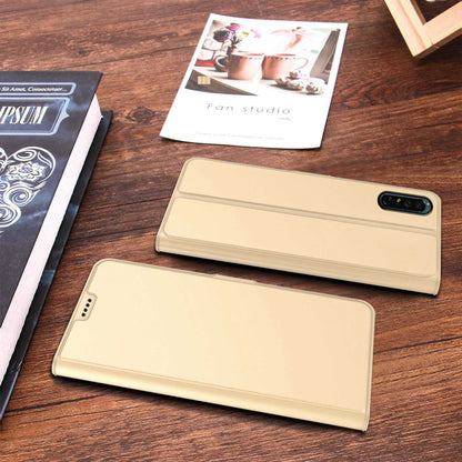 For Sony Xperia 1 II PU Leather Flip Case Double Magnetic Clasp Stand Card Slot Shockproof Cover