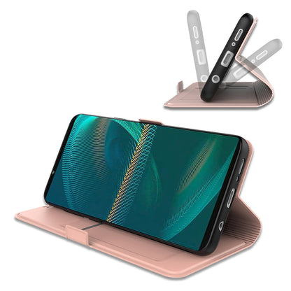 For Sony Xperia 1 II PU Leather Flip Case Double Magnetic Clasp Stand Card Slot Shockproof Cover