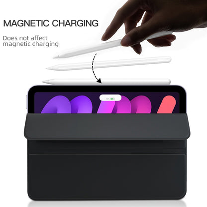 For iPad mini (2021) PU Leather Tri-fold Folio Case Magnetic Absorption Shock Absorption Tablet Cover