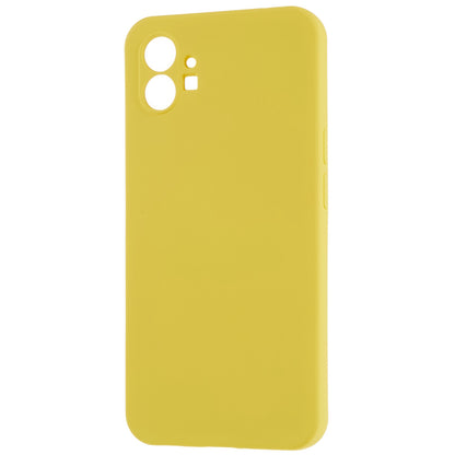 For Nothing phone (1) 5G Liquid Silicone Texture Feeling Arc Edge Phone Cover 2.0mm Thick TPU Back Case