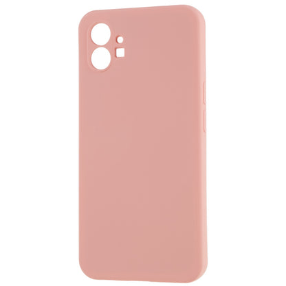 For Nothing phone (1) 5G Liquid Silicone Texture Feeling Arc Edge Phone Cover 2.0mm Thick TPU Back Case