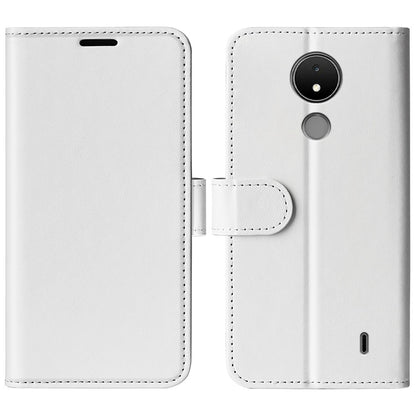 For Nokia C21 Anti-scratch Crazy Horse Texture Flip Stand Case PU Leather + TPU Phone Wallet Cover