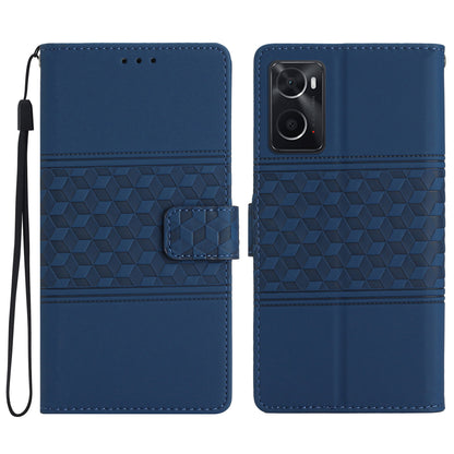 Shockproof Phone Cover for Oppo A76 / A36 / A96 4G, Skin-touch Feeling Wallet Stand Retro Imprinted Pattern Flip Leather Phone Case