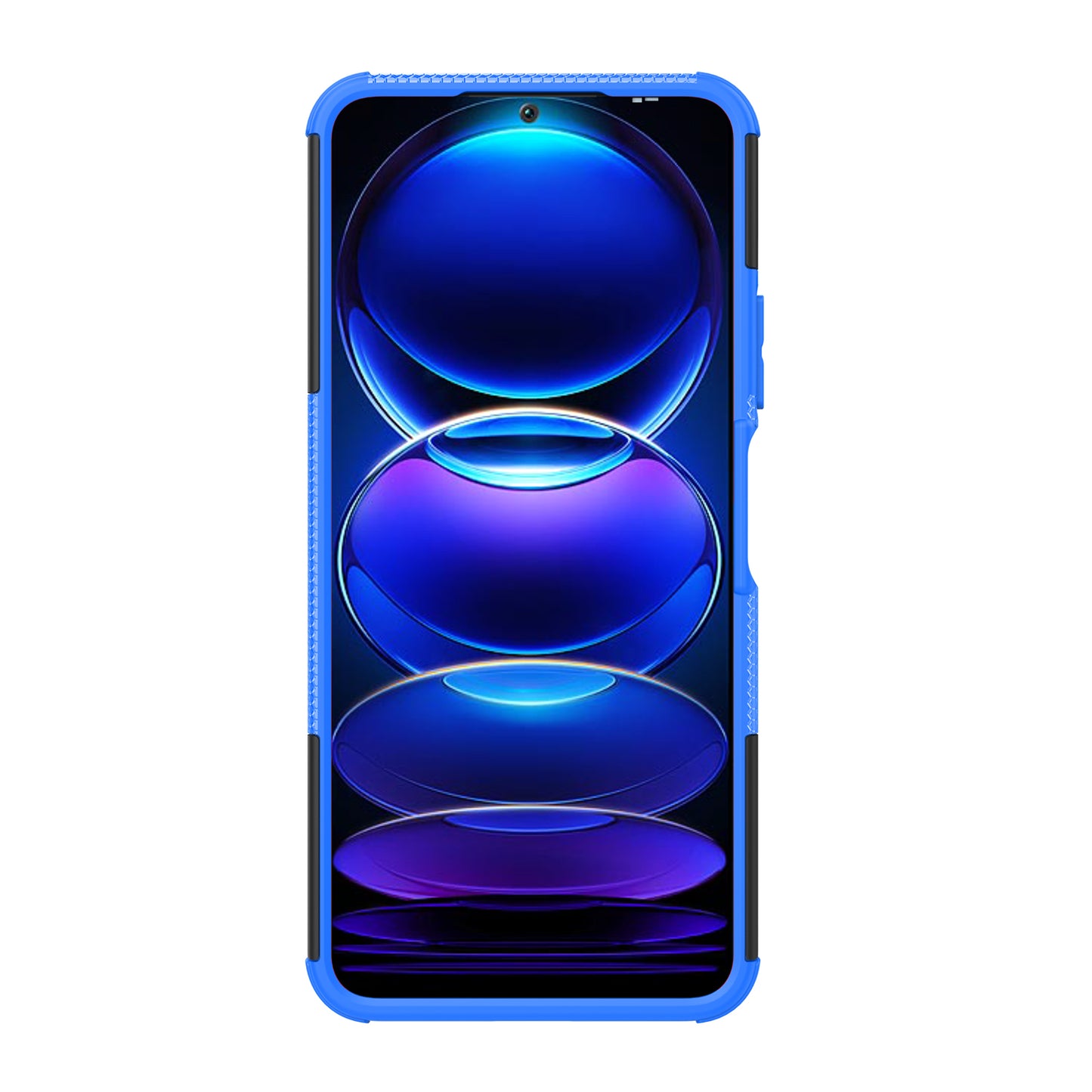 For Xiaomi Redmi Note 12 5G (Global) / (India) / (China) / Poco X5 5G Hard PC+TPU Rugged Tire Pattern Shock-absorbing Phone Case Kickstand Back Cover
