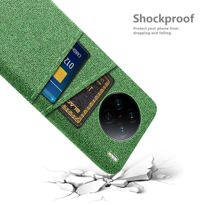For vivo X90 Pro 5G Cloth Texture Dual Card Slots Hard PC Cover Drop-proof Protection Phone Case