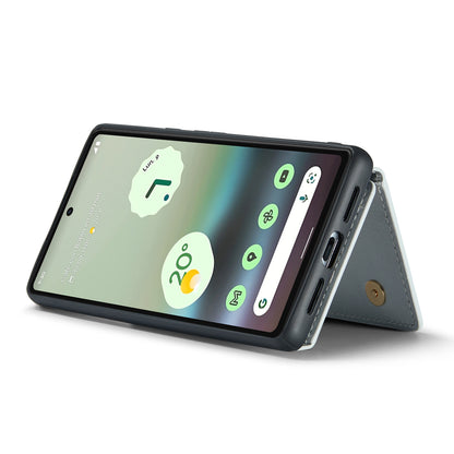 DG.MING M3 Series For Google Pixel 6a Glitter Bling Powder PU Leather Anti-scratch Magnetic Phone Cover PC+TPU Kickstand Zipper Pocket Wallet Smartphone Case