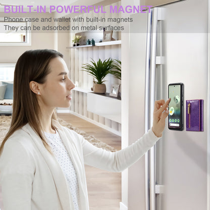 DG.MING M3 Series For Google Pixel 6a Glitter Bling Powder PU Leather Anti-scratch Magnetic Phone Cover PC+TPU Kickstand Zipper Pocket Wallet Smartphone Case