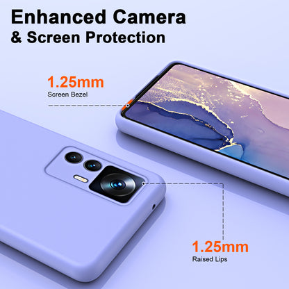 For Xiaomi 12T 5G / 12T Pro 5G / Redmi K50 Ultra 5G Anti-drop Phone Case 2.2mm Thickness Fiber Lining Rubberized TPU Protective Cover