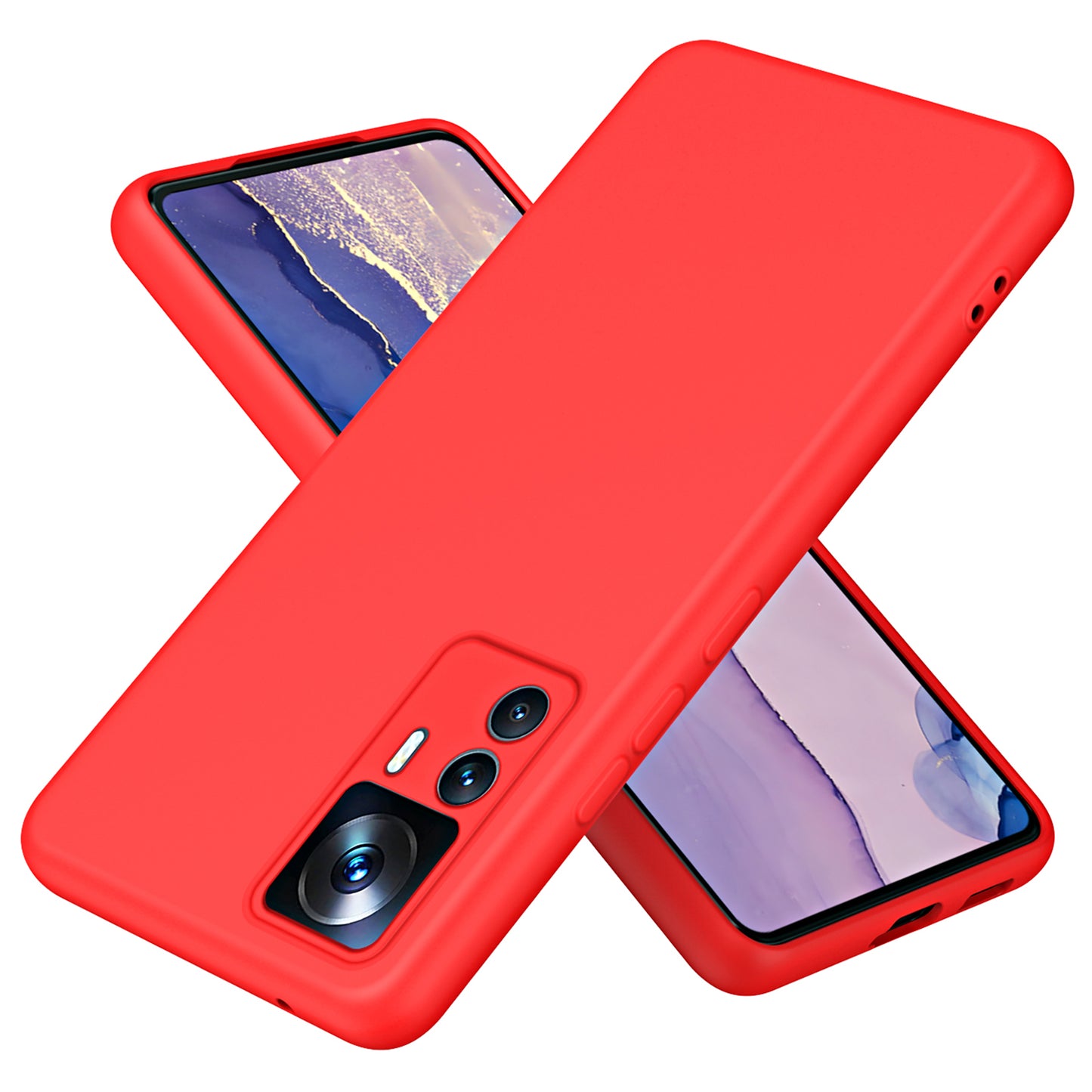 For Xiaomi 12T 5G / 12T Pro 5G / Redmi K50 Ultra 5G Anti-drop Phone Case 2.2mm Thickness Fiber Lining Rubberized TPU Protective Cover