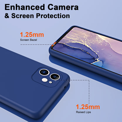 Non-slip Protective Phone Back Cover For iPhone 11 6.1 inch, Rubberized Soft TPU 2.2mm Thickness Phone Case with Fiber Lining Cushion