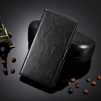 For Oppo Reno9 Pro+ 5G Crazy Horse Texture Magnetic Cell Phone Case Flip Wallet Stand Bump Proof PU Leather Phone Cover with Strap