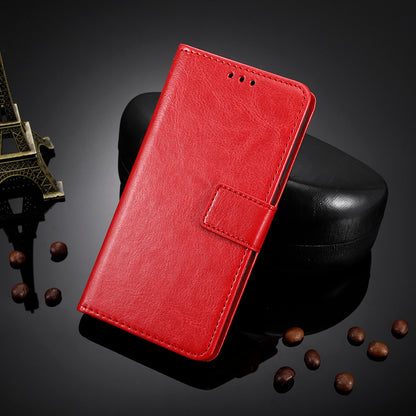 For Oppo Reno9 Pro+ 5G Crazy Horse Texture Magnetic Cell Phone Case Flip Wallet Stand Bump Proof PU Leather Phone Cover with Strap