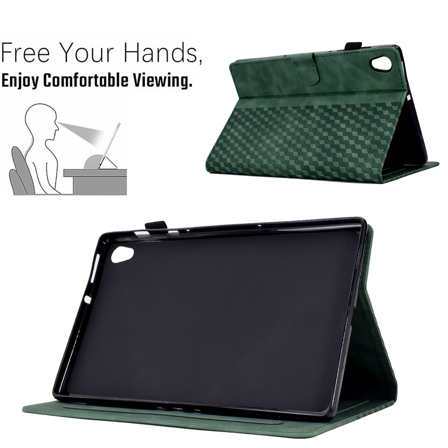 Anti-Fall Case for Lenovo Tab M10 HD Gen 2 (X306X) Pattern Imprinted Protective Folio Flip Cover Auto Wake / Sleep Tablet Leather Case with Card Slots / Stand